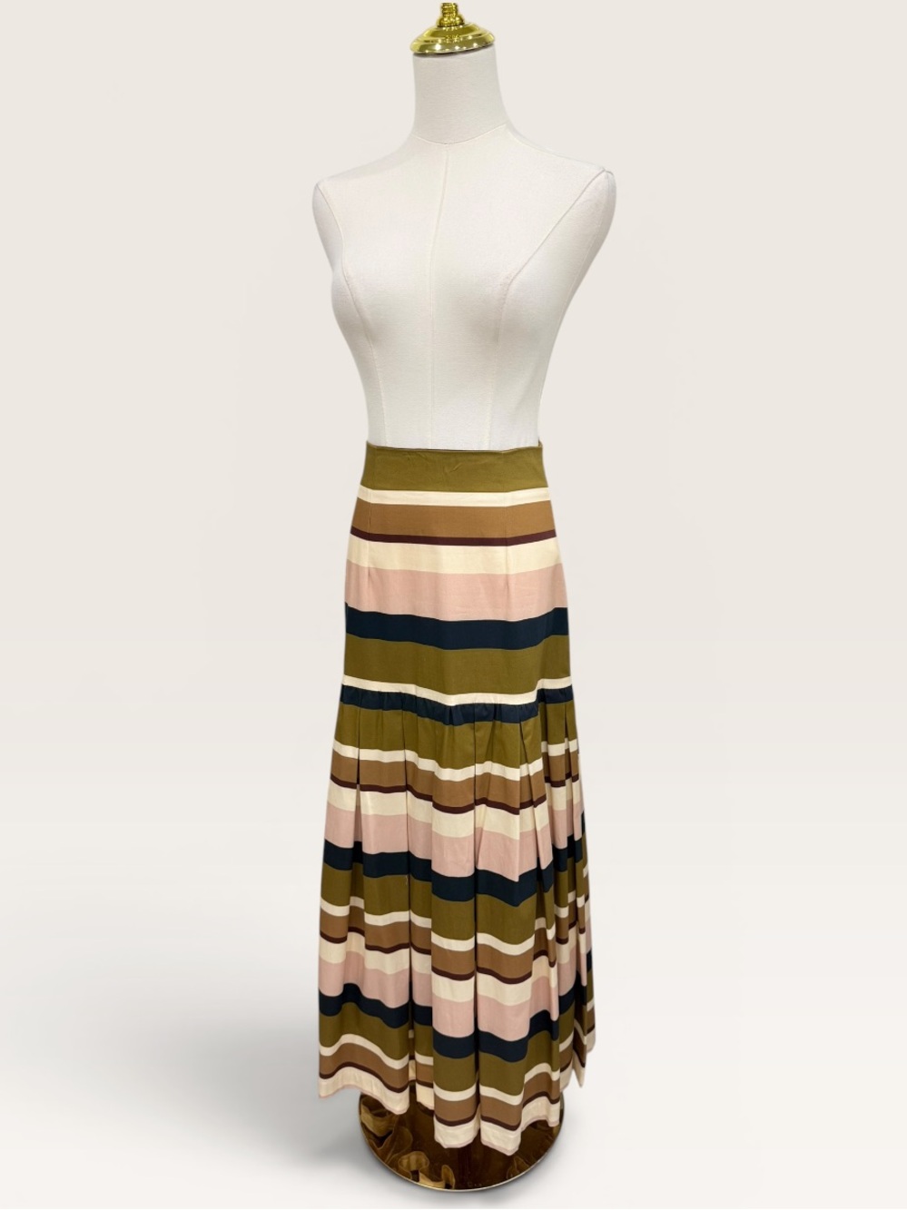 Antonio Melani x Style Bungalow The Town Sateen Stripe A Line Midi Skirt NWT - Picture 8 of 16